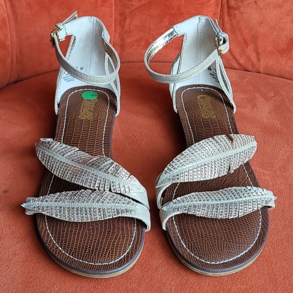 CARLOS by Carlos Santana Tempo Rose Gold Leaf Sandal Size 8 - Picture 3 of 10